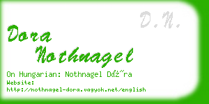 dora nothnagel business card